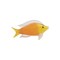 Tropical Orange/Yellow Fish Glass Art Figurine Home Decor Beach Coastal Ocean Sea Life 11 x 3.5 x 5.5